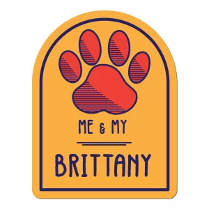 Me and My Brittany Window Shaped Magnet
