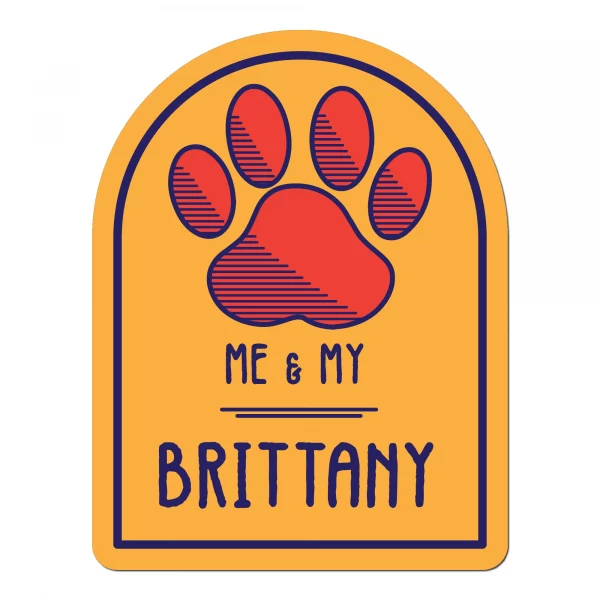 Me and My Brittany Window Shaped Magnet