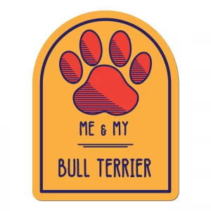 Me and My Bull Terrier Window Shaped Magnet