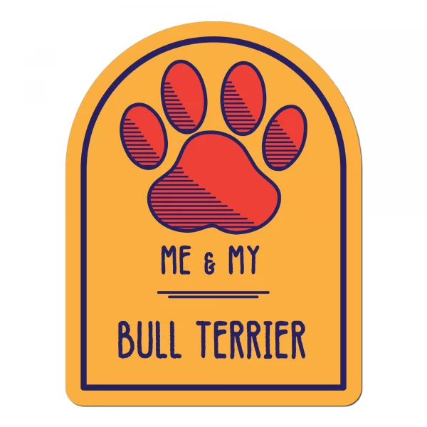 Me and My Bull Terrier Window Shaped Magnet