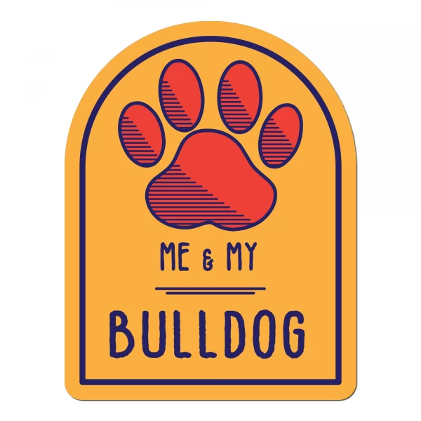 Me and My Bulldog Window Shaped Magnet