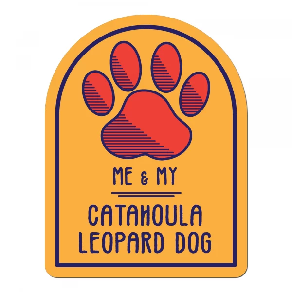 Me and My Catahoula Leopard Window Shaped Magnet