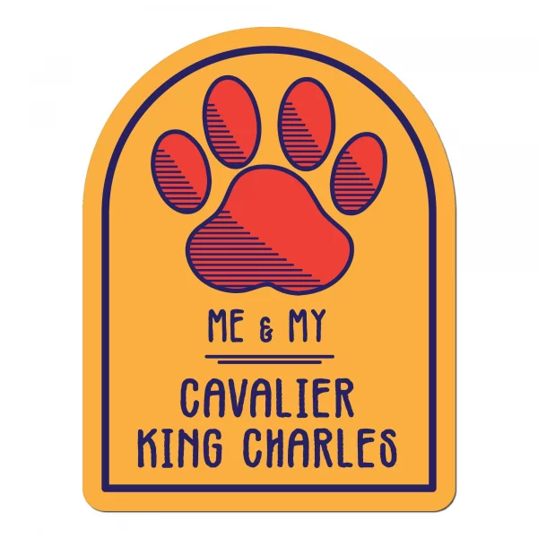 Me and My Cavalier King Charles Window Shaped Magnet