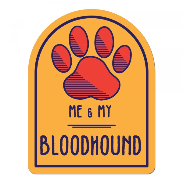 Me and My Bloodhound Window Shaped Magnet
