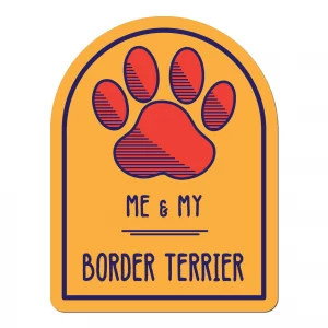 Me and My Border Terrier Window Shaped Magnet