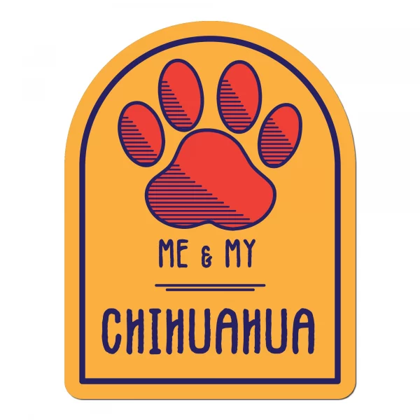 Me and My Chihuahua Window Shaped Magnet