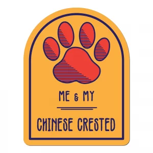 Me and My Chinese Crested Window Shaped Magnet