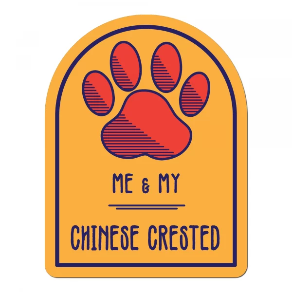 Me and My Chinese Crested Window Shaped Magnet