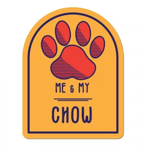Me and My Chow Window Shaped Magnet
