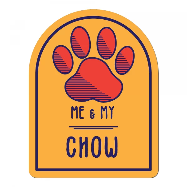 Me and My Chow Window Shaped Magnet