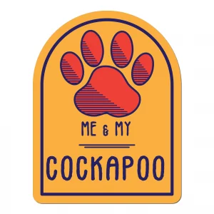 Me and My Cockapoo Window Shaped Magnet
