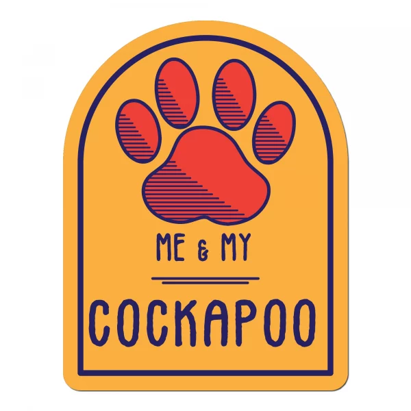 Me and My Cockapoo Window Shaped Magnet