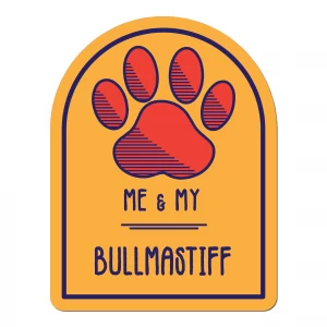 Me and My Bullmastiff Window Shaped Magnet