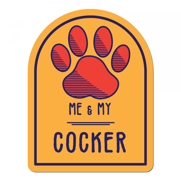 Me and My Cocker Window Shaped Magnet