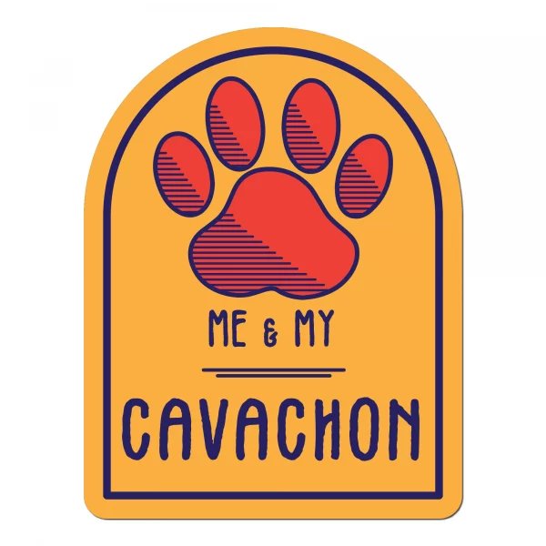 Me and My Cavachon Window Shaped Magnet
