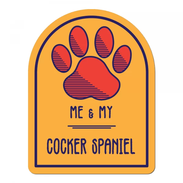 Me and My Cocker Spaniel Window Shaped Magnet