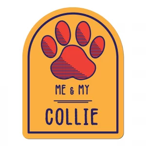 Me and My Collie Window Shaped Magnet