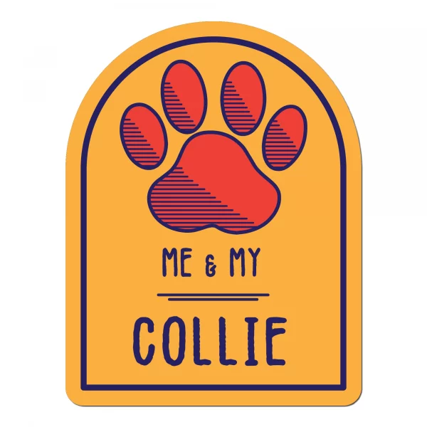 Me and My Collie Window Shaped Magnet