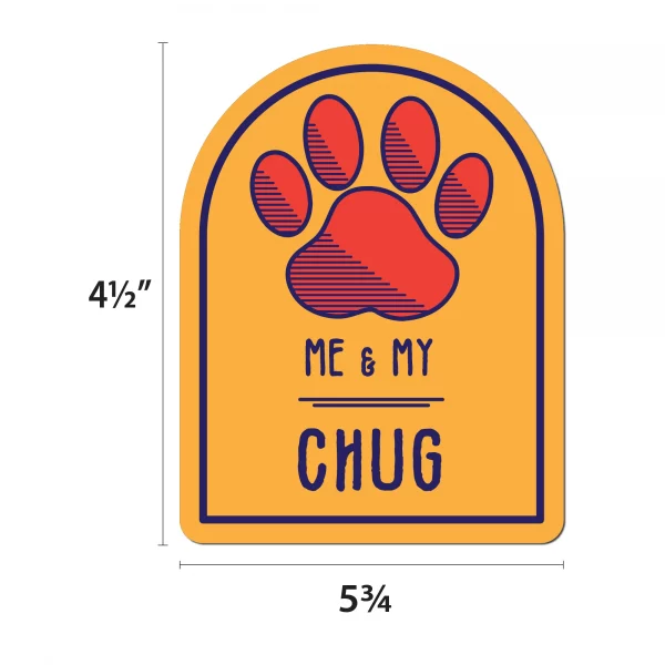 Me and My Chug Window Shaped Magnet - Image 2