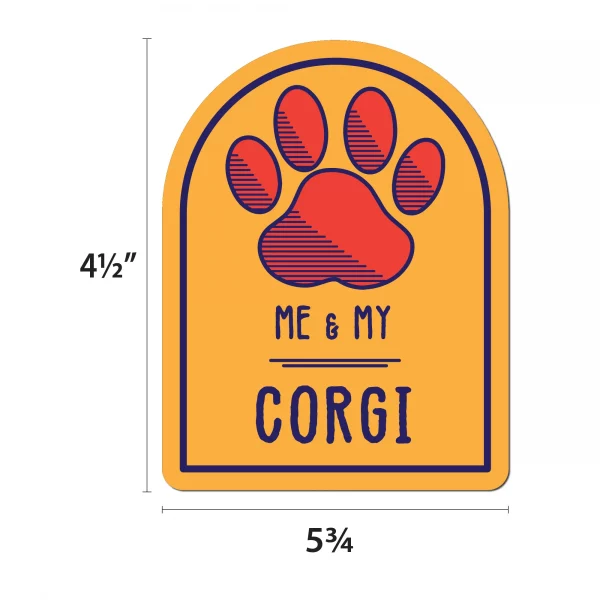 Me and My Corgi Window Shaped Magnet - Image 2
