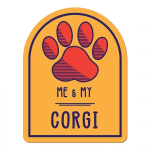 Me and My Corgi Window Shaped Magnet