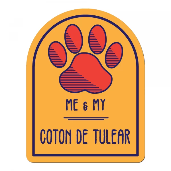 Me and My Coton De Tulear Window Shaped Magnet