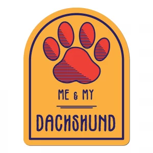 Me and My Dachshund Window Shaped Magnet