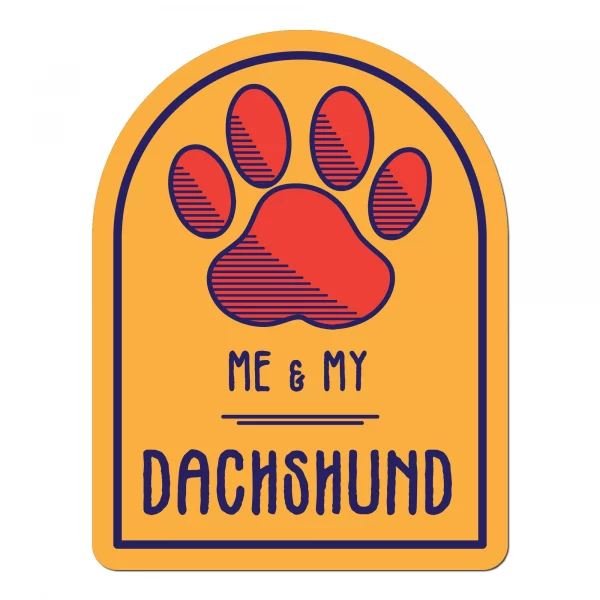 Me and My Dachshund Window Shaped Magnet