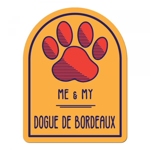 Me and My Dogue De Bordeaux Window Shaped Magnet