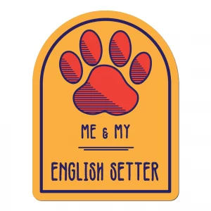 Me and My English Setter Window Shaped Magnet