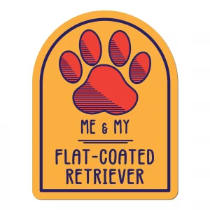 Me and My Flat-Coated Retriever Window Shaped Magnet