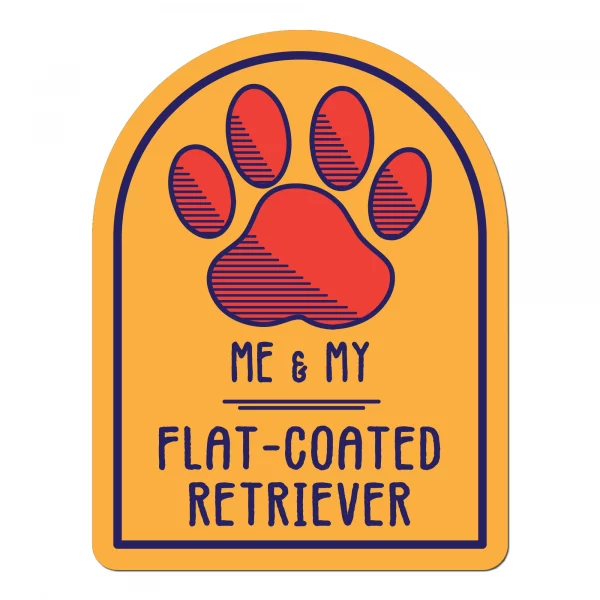 Me and My Flat-Coated Retriever Window Shaped Magnet