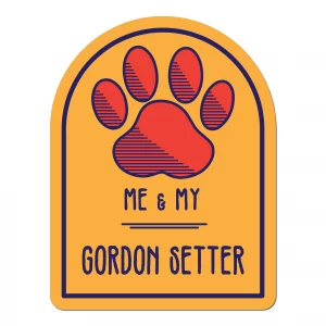 Me and My Gordon Setter Window Shaped Magnet