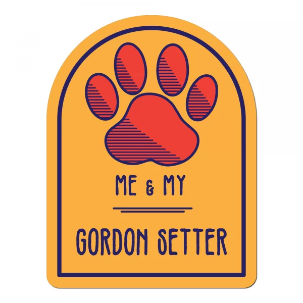 Me and My Gordon Setter Window Shaped Magnet