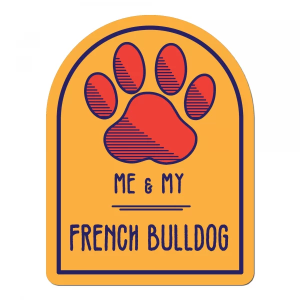 Me and My French Bulldog Window Shaped Magnet