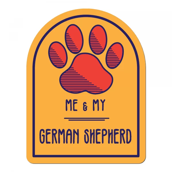 Me and My German Shepherd Window Shaped Magnet