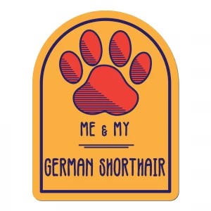 Me and My German Shorthair Window Shaped Magnet
