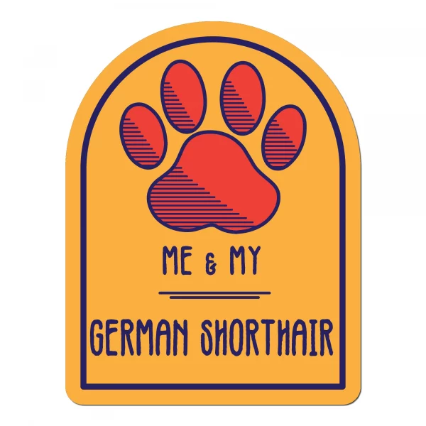 Me and My German Shorthair Window Shaped Magnet