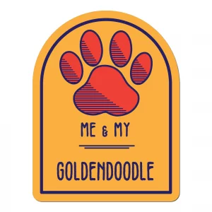 Me and My Goldendoodle Window Shaped Magnet