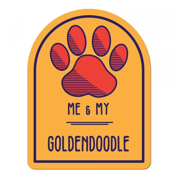 Me and My Goldendoodle Window Shaped Magnet