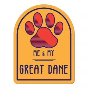 Me and My Great Dane Window Shaped Magnet