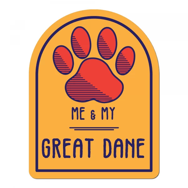 Me and My Great Dane Window Shaped Magnet