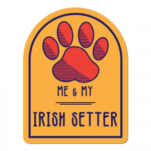 Me and My Irish Setter Window Shaped Magnet