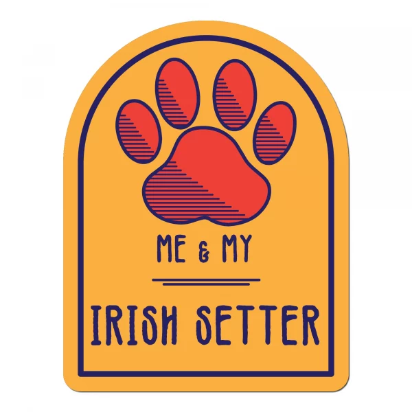 Me and My Irish Setter Window Shaped Magnet