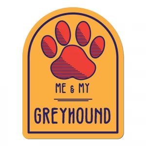 Me and My Greyhound Window Shaped Magnet