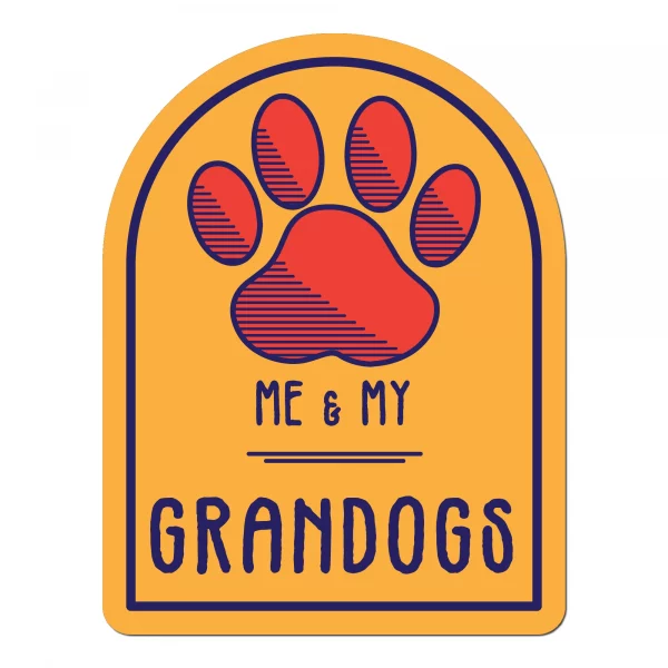 Me and My Grandogs Window Shaped Magnet