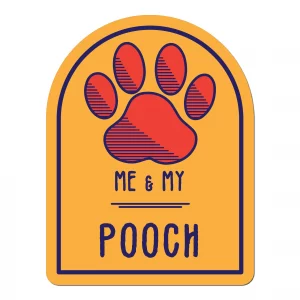 Me and My Pooch Window Shaped Magnet