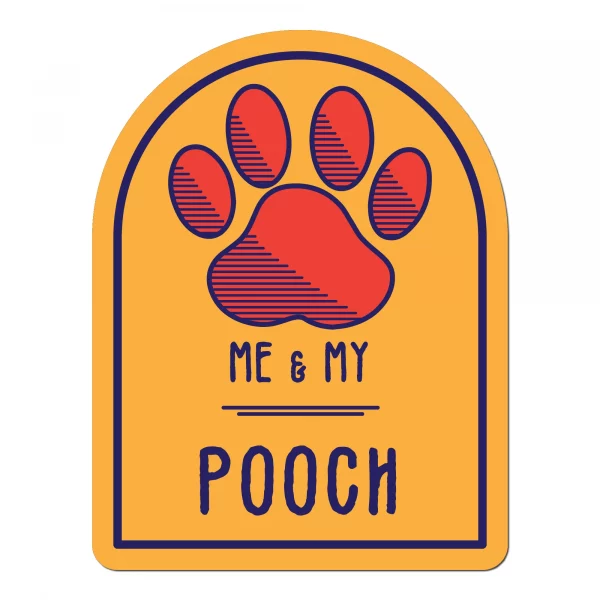 Me and My Pooch Window Shaped Magnet