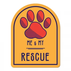 Me and My Rescue Window Shaped Magnet