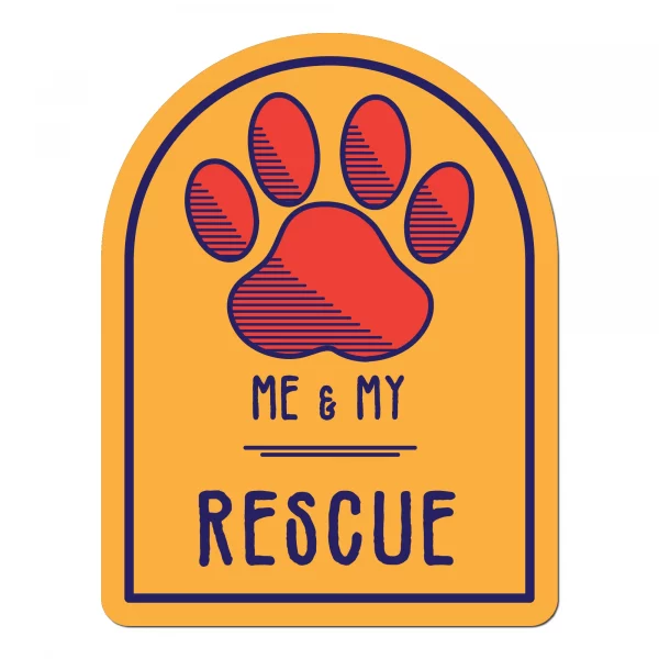 Me and My Rescue Window Shaped Magnet